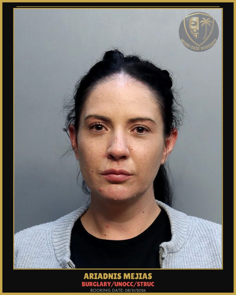 Mejias Ariadnis Maria Arrested – BURGLARY/UNOCC/STRUC – Miami-Dade County (Unknown)