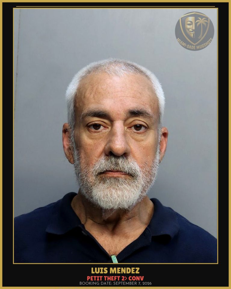 Mendez Luis Albrerto Arrested – PETIT THEFT 2> CONV – Miami-Dade County (September 7, 2026)