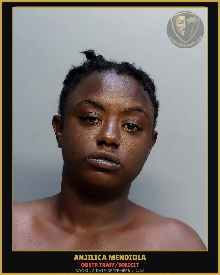Mendiola Anjilica  Cyndia Arrested – OBSTR TRAFF/SOLICIT – Miami-Dade County (September 4, 2026)
