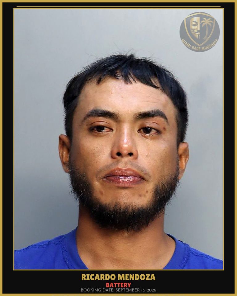 Mendoza Ricardo Hermis Arrested – BATTERY – Miami-Dade County (September 13, 2026)
