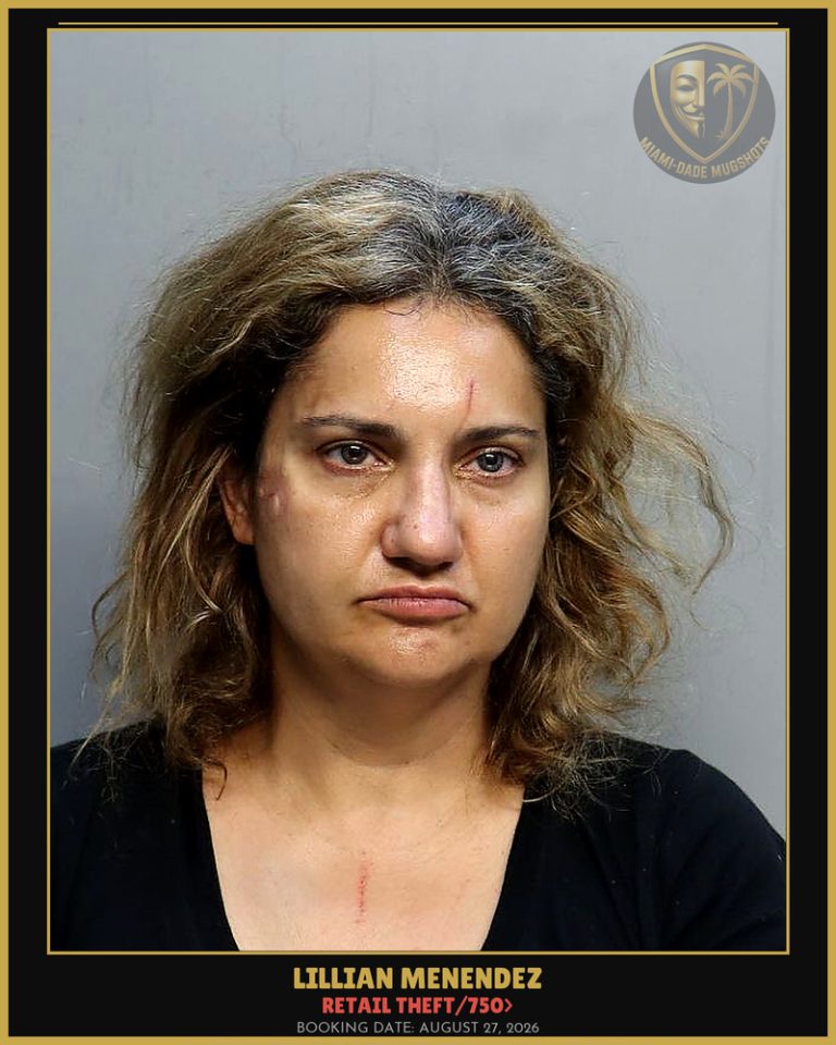 Menendez Lillian Arrested – RETAIL THEFT/750> – Miami-Dade County (August 27, 2026)