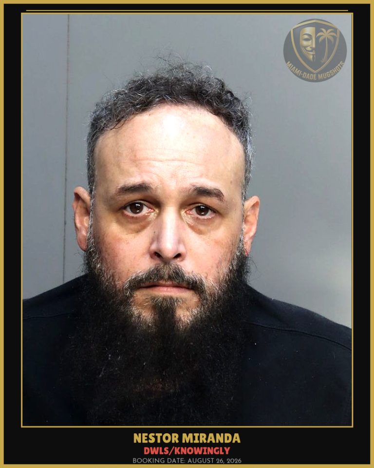 Miranda Nestor Levy Arrested – DWLS/KNOWINGLY – Miami-Dade County (August 26, 2026)