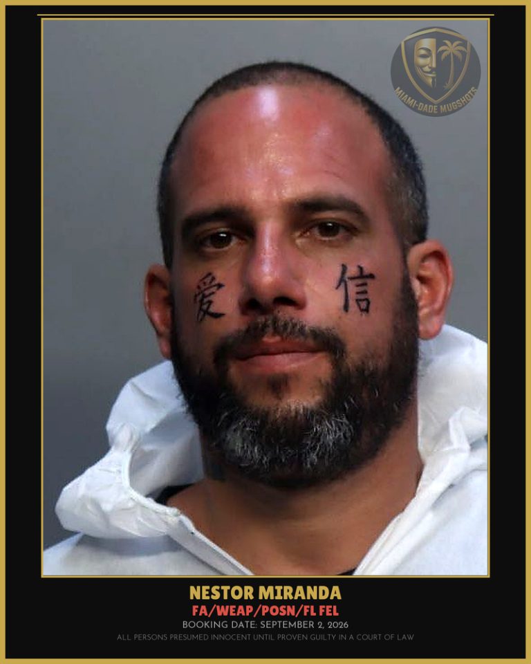 Miranda Nestor  Levy Arrested – FA/WEAP/POSN/FL FEL – Miami-Dade County (September 2, 2026)