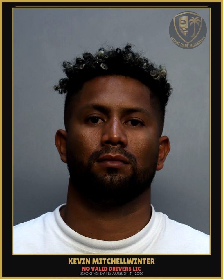 Mitchellwinter Kevin Jcersinn Arrested – NO VALID DRIVERS LIC – Miami-Dade County (August 31, 2026)