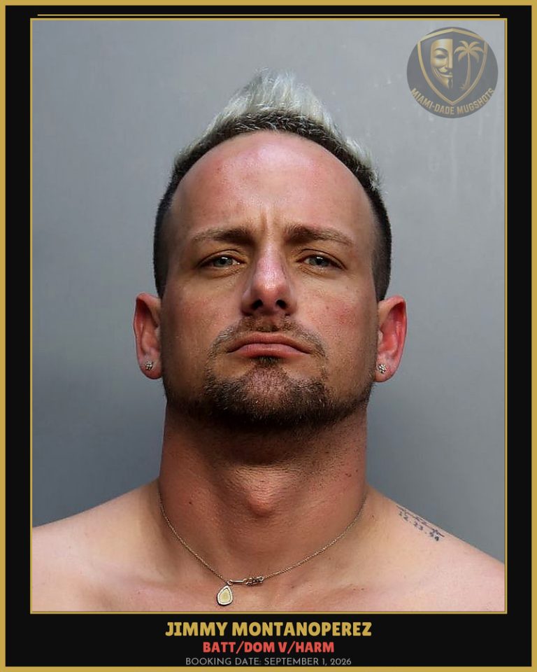 Montanoperez Jimmy Arrested – BATT/DOM V/HARM – Miami-Dade County (September 1, 2026)