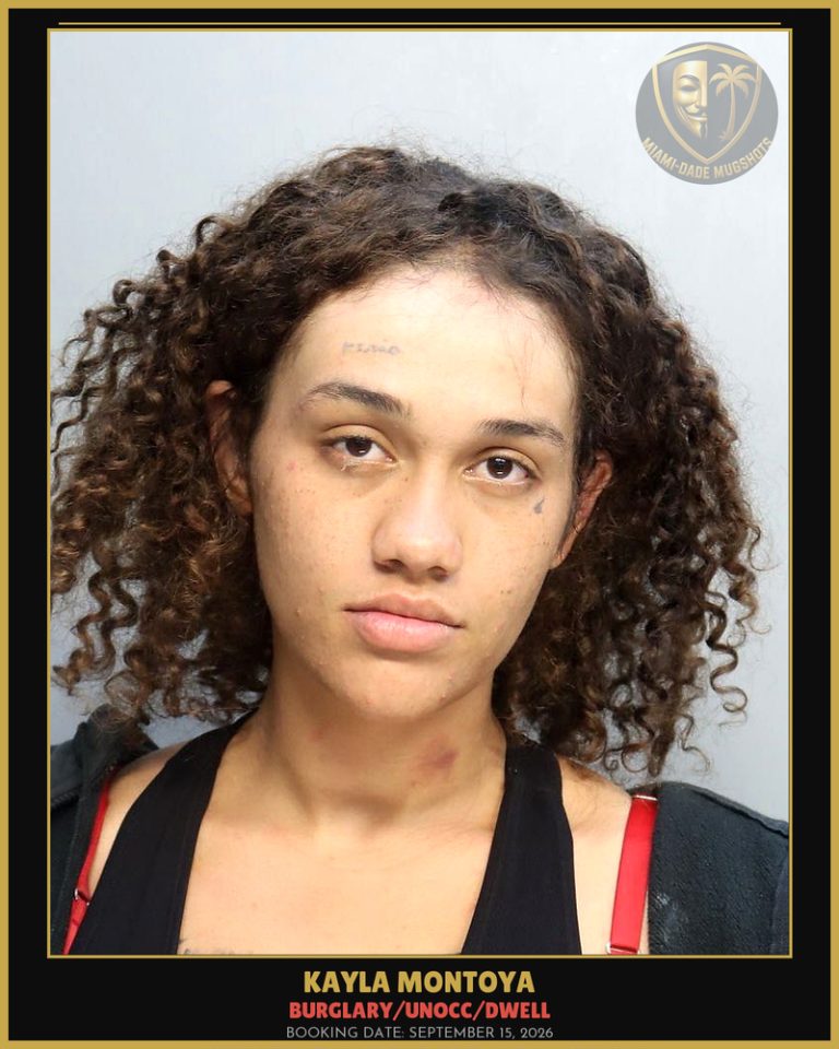 Montoya Kayla Ivonne Arrested – BURGLARY/UNOCC/DWELL – Miami-Dade County (September 15, 2026)