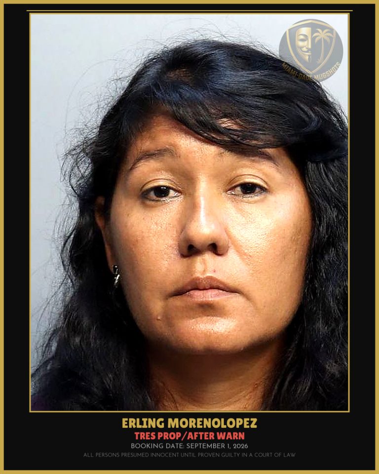 Morenolopez Erling Elizabeth Arrested – TRES PROP/AFTER WARN – Miami-Dade County (September 1, 2026)
