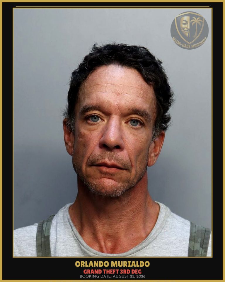 Murialdo Orlando Daniel Arrested – GRAND THEFT 3RD DEG – Miami-Dade County (August 25, 2026)