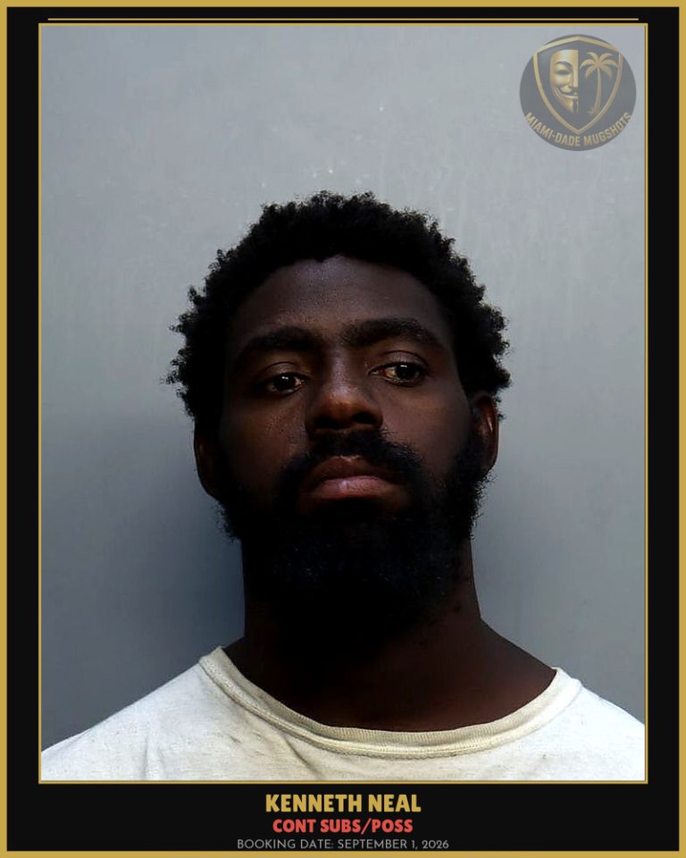 Neal Kenneth Arrested – CONT SUBS/POSS – Miami-Dade County (September 1, 2026)