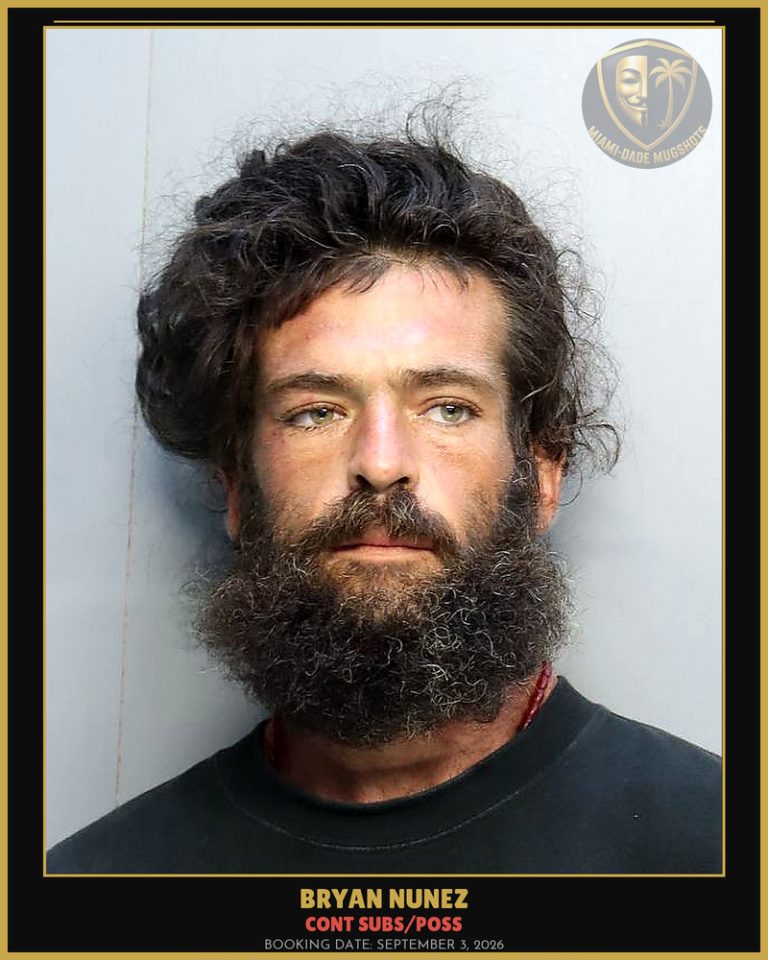 Nunez Bryan Anthony Arrested – CONT SUBS/POSS – Miami-Dade County (September 3, 2026)