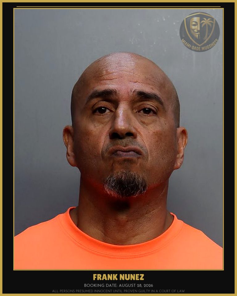 Nunez Frank  Javier Arrested – Miami-Dade County (August 28, 2026)
