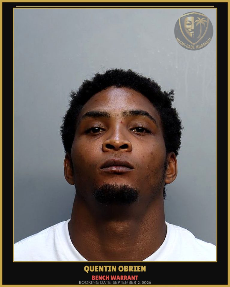 Obrien Quentin  Jujuan Arrested – BENCH WARRANT – Miami-Dade County (September 2, 2026)