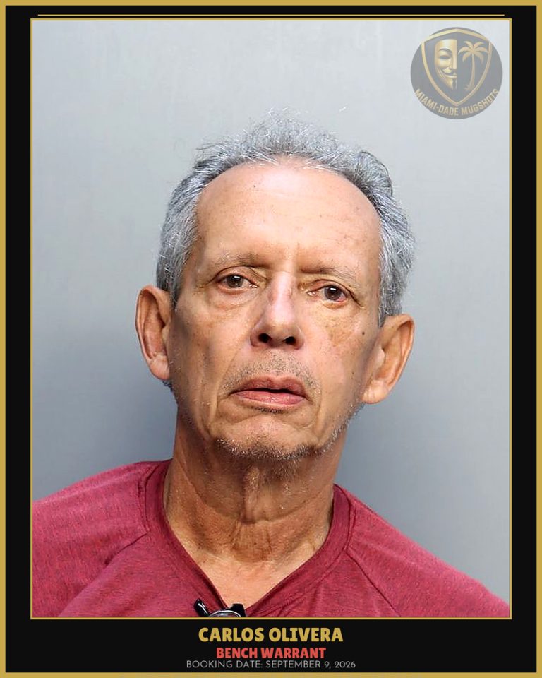 Olivera Carlos Alberto Arrested – BENCH WARRANT – Miami-Dade County (September 9, 2026)
