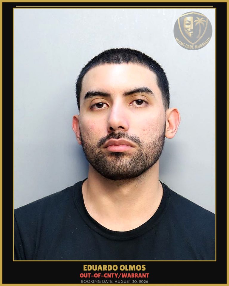 Olmos Eduardo  Valenzuela Arrested – OUT-OF-CNTY/WARRANT – Miami-Dade County (August 30, 2026)