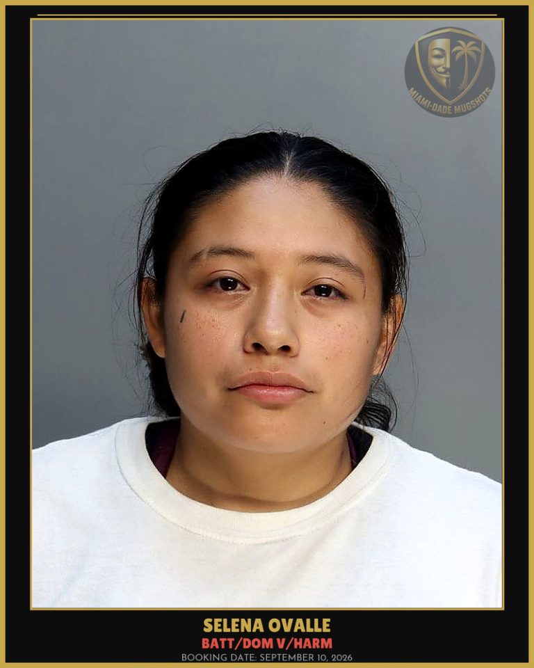 Ovalle Selena Arrested – BATT/DOM V/HARM – Miami-Dade County (September 10, 2026)