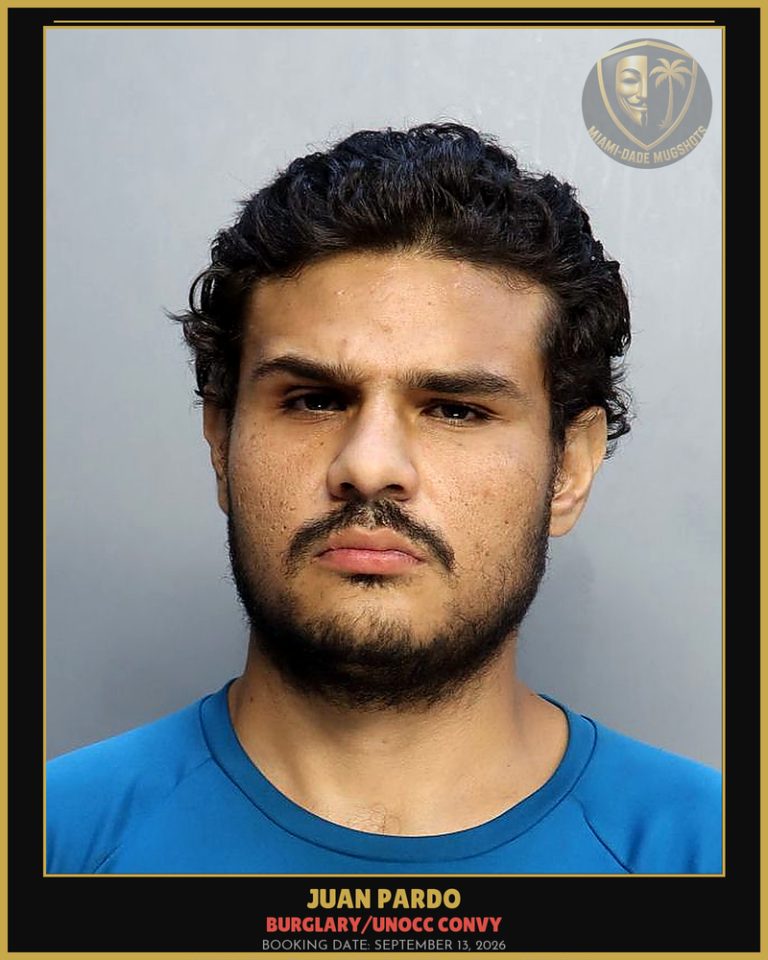 Pardo Juan Arrested – BURGLARY/UNOCC CONVY – Miami-Dade County (September 13, 2026)
