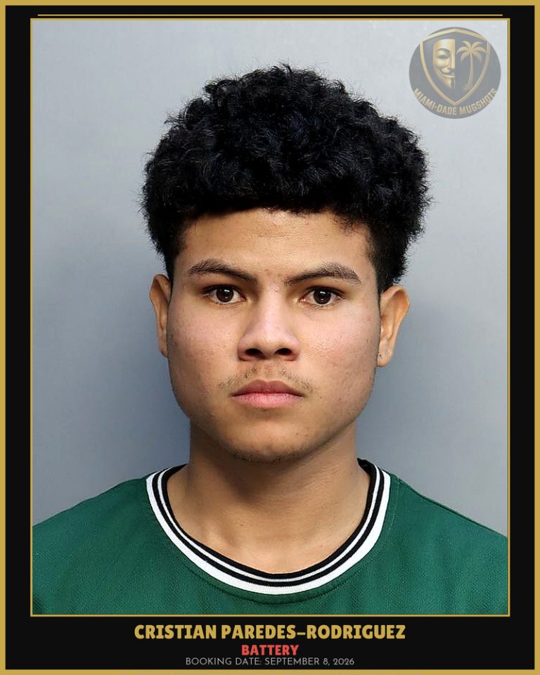Paredes-Rodriguez Cristian  Adrian Arrested – BATTERY – Miami-Dade County (September 8, 2026)
