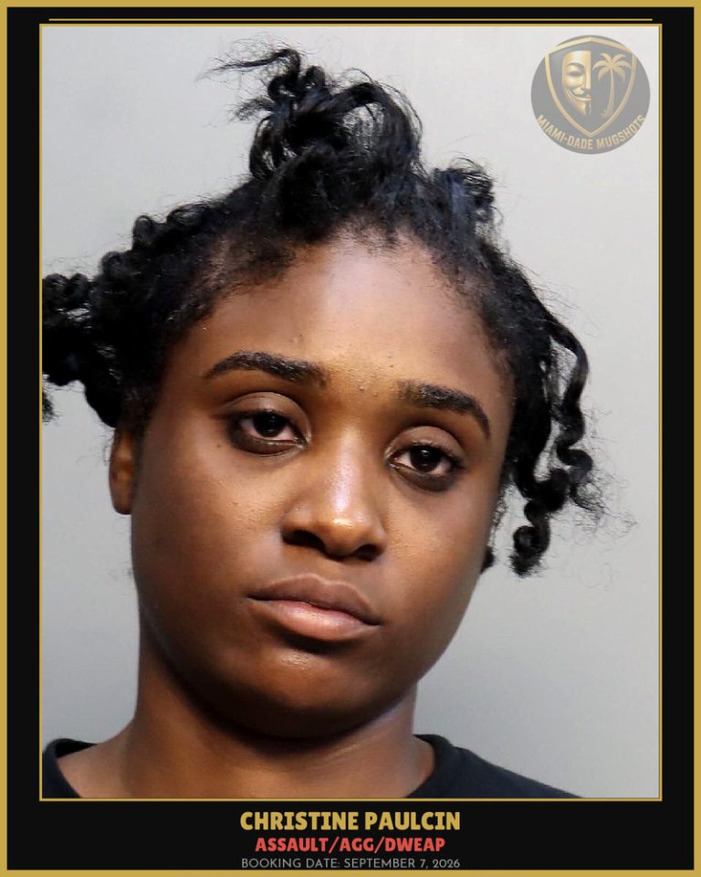 Paulcin Christine  Gin Arrested – ASSAULT/AGG/DWEAP – Miami-Dade County (September 7, 2026)