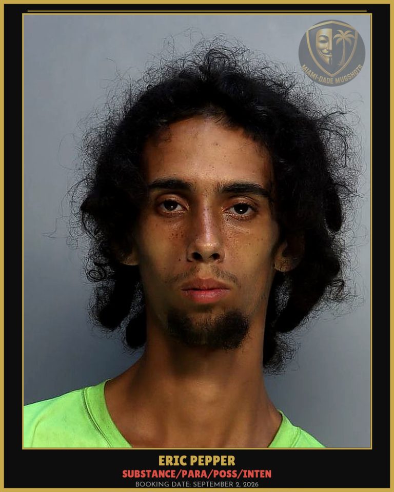 Pepper Eric  Joseph Arrested – SUBSTANCE/PARA/POSS/INTEN – Miami-Dade County (September 2, 2026)