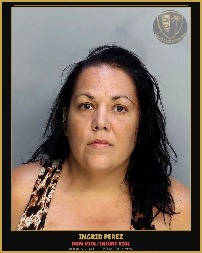 Perez Ingrid  Pomares Arrested – DOM VIOL/INJUNC VIOL – Miami-Dade County (September 13, 2026)