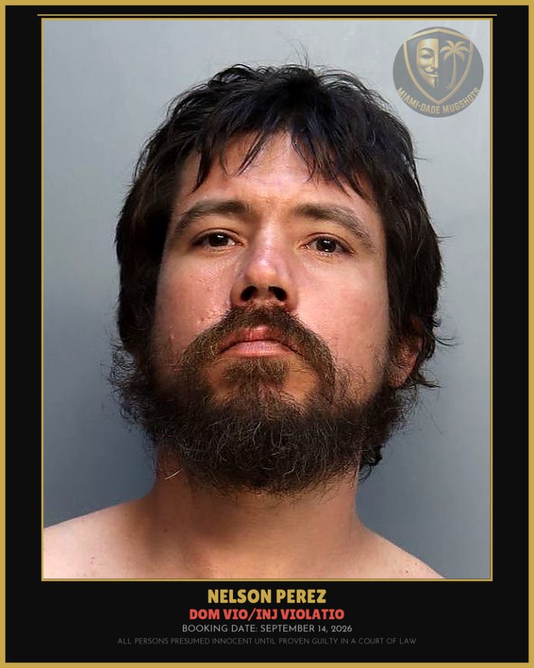 Perez Nelson Jesus Arrested – DOM VIO/INJ VIOLATIO – Miami-Dade County (September 14, 2026)