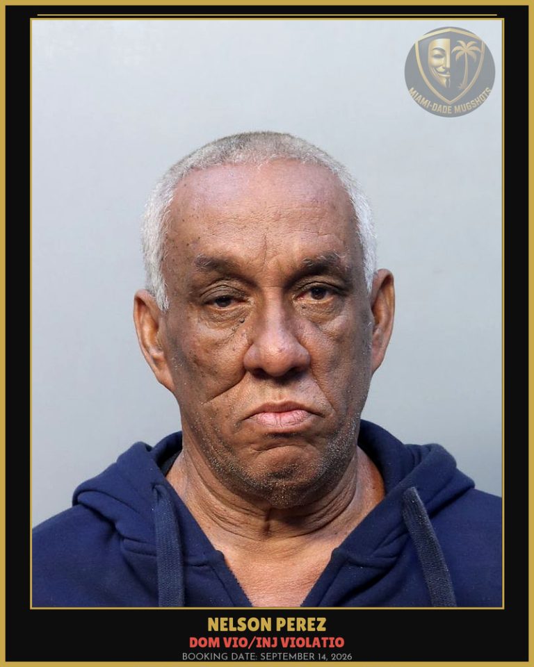 Perez Nelson Jesus Arrested – DOM VIO/INJ VIOLATIO – Miami-Dade County (September 14, 2026)
