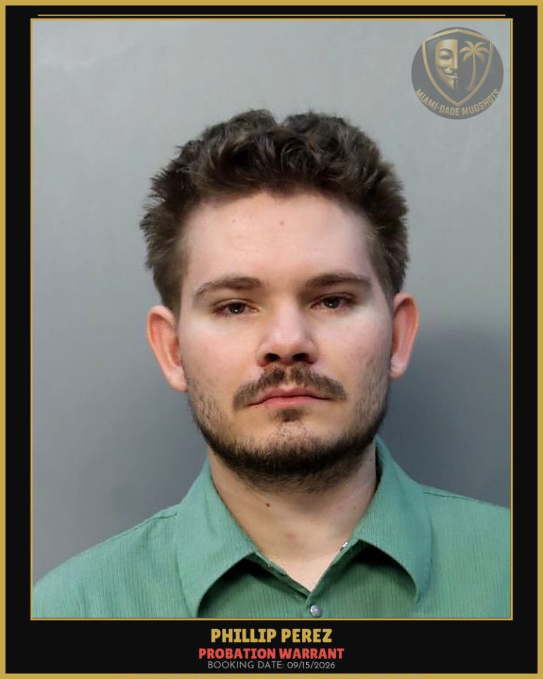 Perez Phillip Manuel Arrested – PROBATION WARRANT – Miami-Dade County (Unknown)