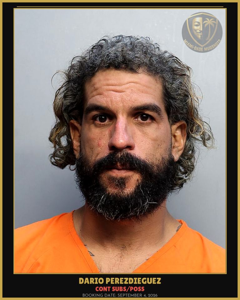 Perezdieguez Dario Arrested – CONT SUBS/POSS – Miami-Dade County (September 4, 2026)