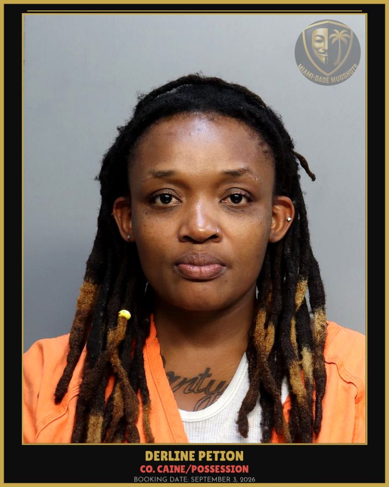 Petion Derline Arrested – Co. Caine/POSSESSION – Miami-Dade County (September 3, 2026)