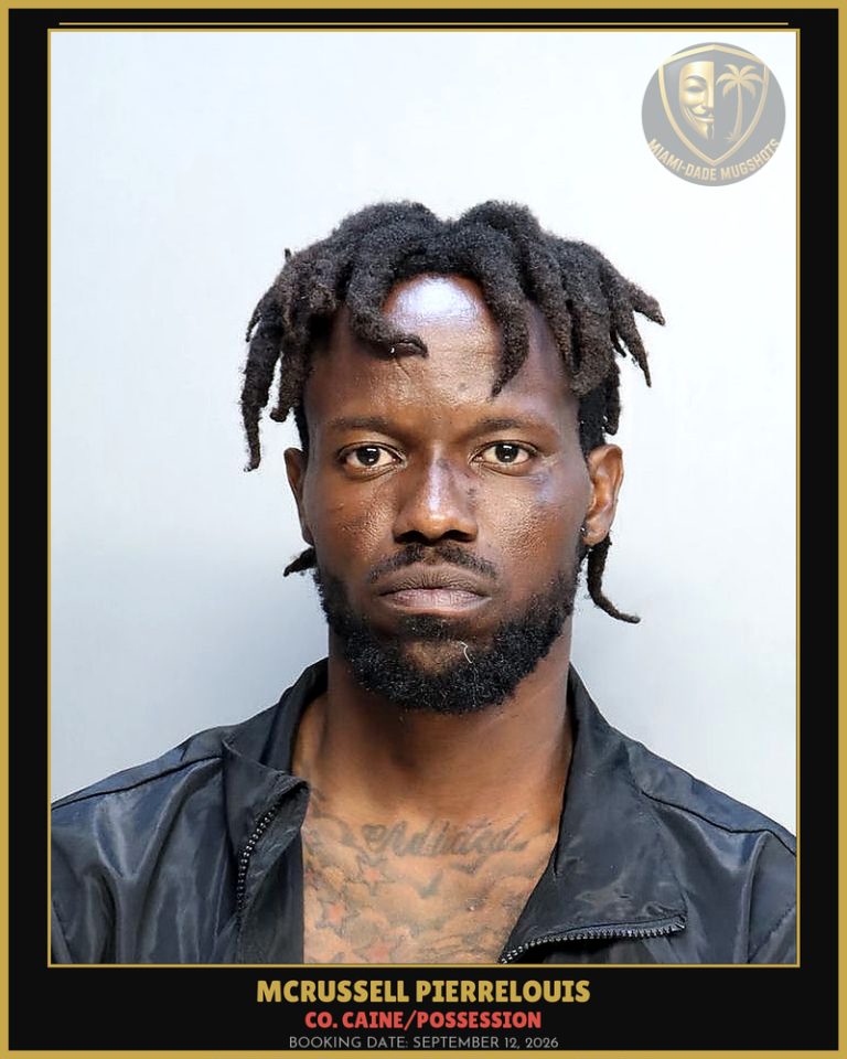 Pierrelouis Mcrussell Jonathan Arrested – Co. Caine/POSSESSION – Miami-Dade County (September 12, 2026)
