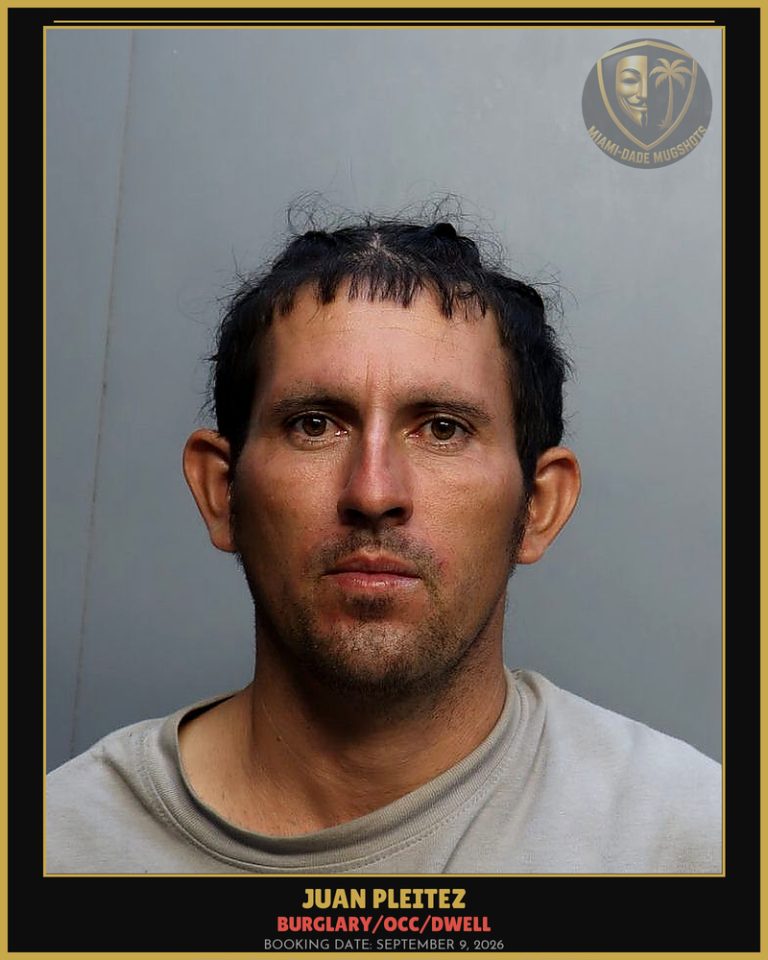 Pleitez Juan Gabriel Arrested – BURGLARY/OCC/DWELL – Miami-Dade County (September 9, 2026)