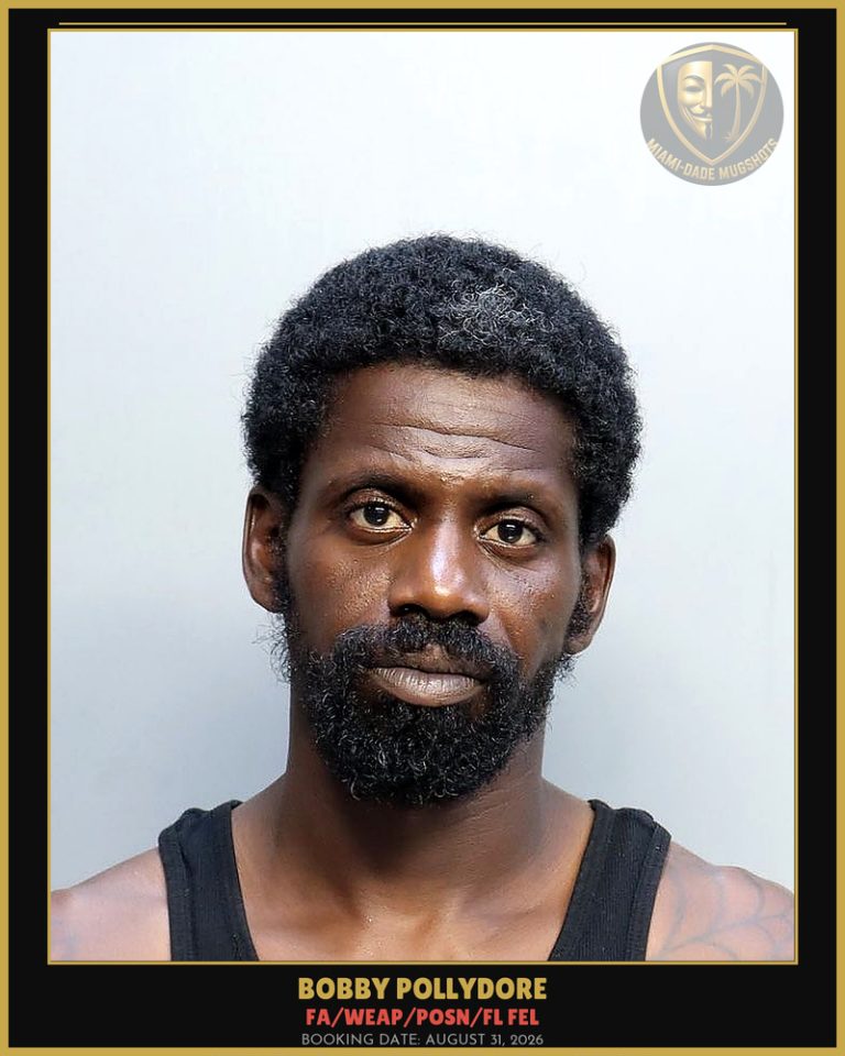 Pollydore Bobby Jemar Arrested – FA/WEAP/POSN/FL FEL – Miami-Dade County (August 31, 2026)