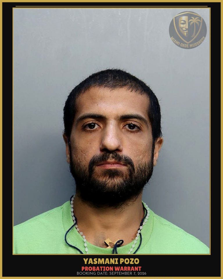 Pozo Yasmani  David Arrested – PROBATION WARRANT – Miami-Dade County (September 7, 2026)