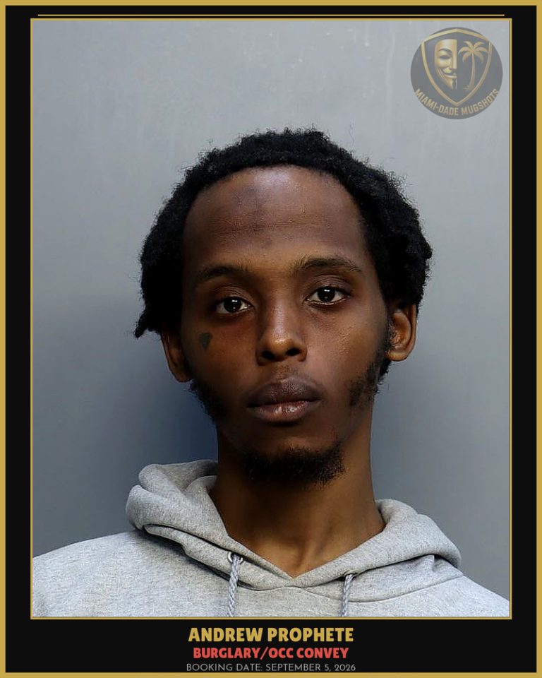 Prophete Andrew Jean Arrested – BURGLARY/OCC CONVEY – Miami-Dade County (September 5, 2026)