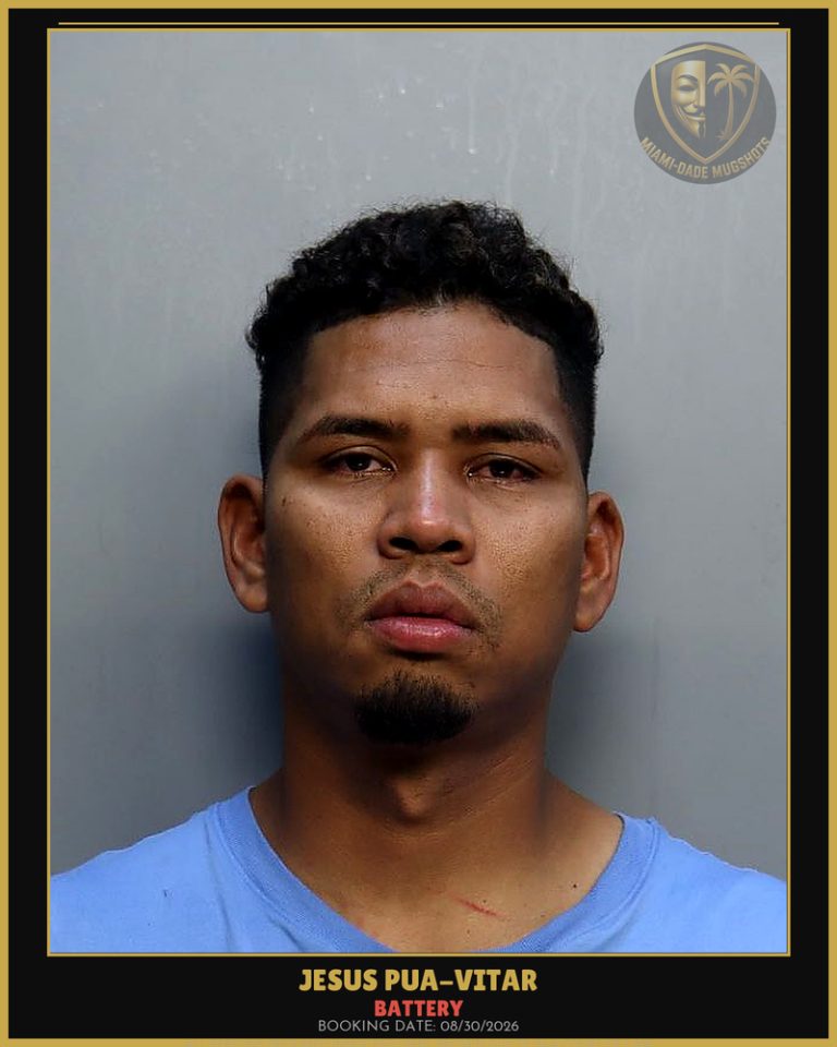 Pua-Vitar Jesus David Arrested – BATTERY – Miami-Dade County (Unknown)
