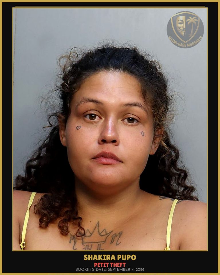 Pupo Shakira Arrested – PETIT THEFT – Miami-Dade County (September 4, 2026)