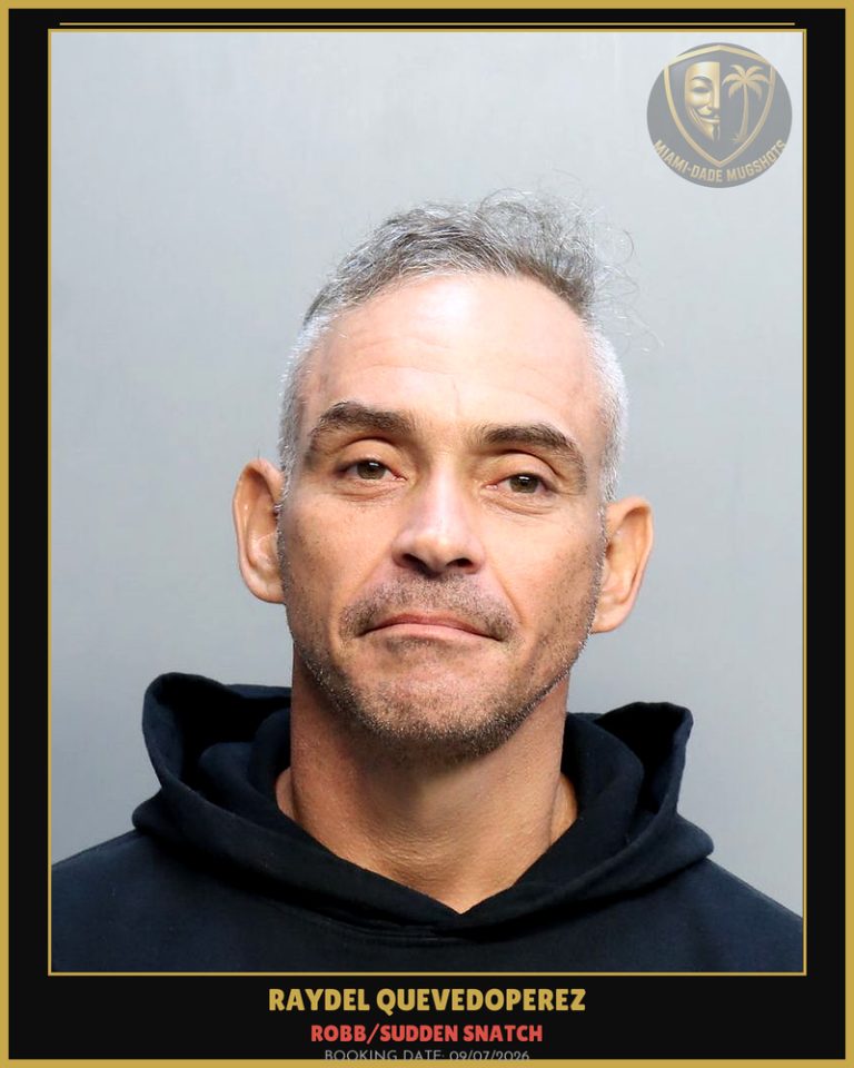 Quevedoperez Raydel Arrested – ROBB/SUDDEN SNATCH – Miami-Dade County (Unknown)