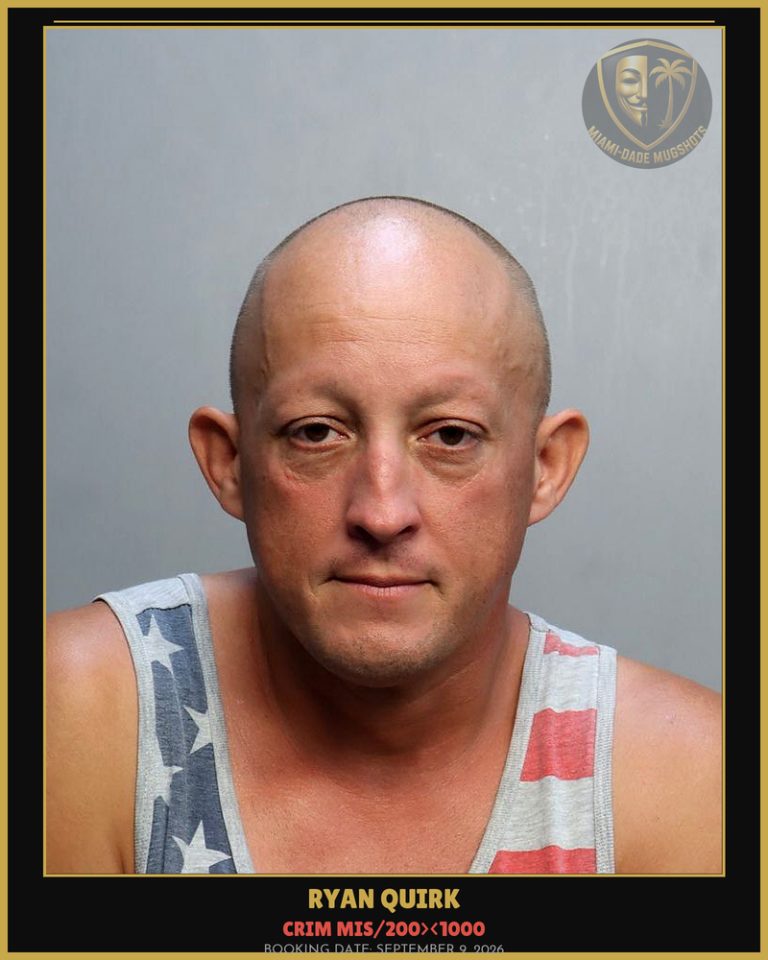 Quirk Ryan  Paul Arrested – CRIM MIS/200><1000 – Miami-Dade County (September 9, 2026)