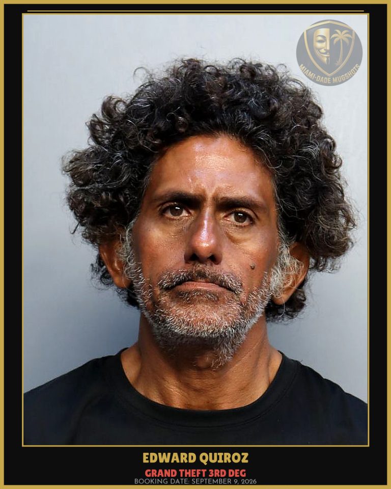 Quiroz Edward Arrested – GRAND THEFT 3RD DEG – Miami-Dade County (September 9, 2026)