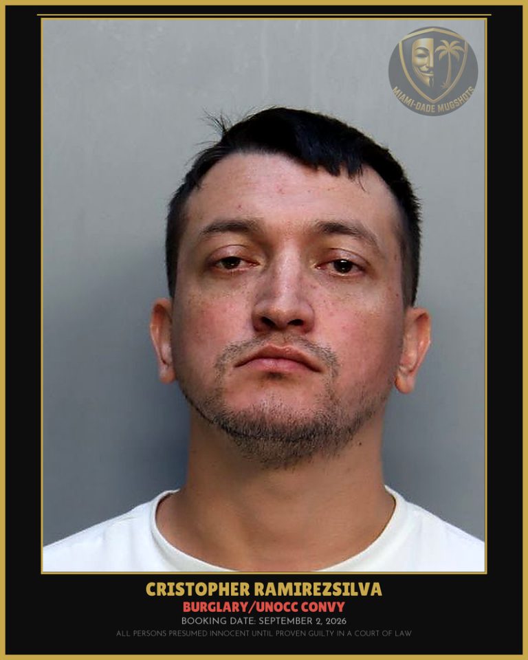 Ramirezsilva Cristopher  Andres Arrested – BURGLARY/UNOCC CONVY – Miami-Dade County (September 2, 2026)