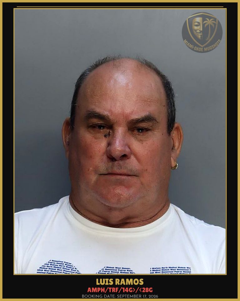 Ramos Luis Roberto Arrested – AMPH/TRF/14G>/<28G – Miami-Dade County (September 17, 2026)