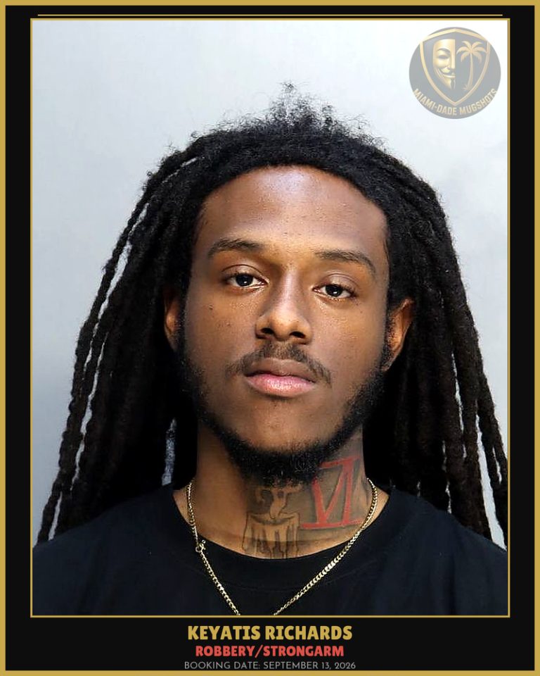 Richards Keyatis Arrested – ROBBERY/STRONGARM – Miami-Dade County (September 13, 2026)