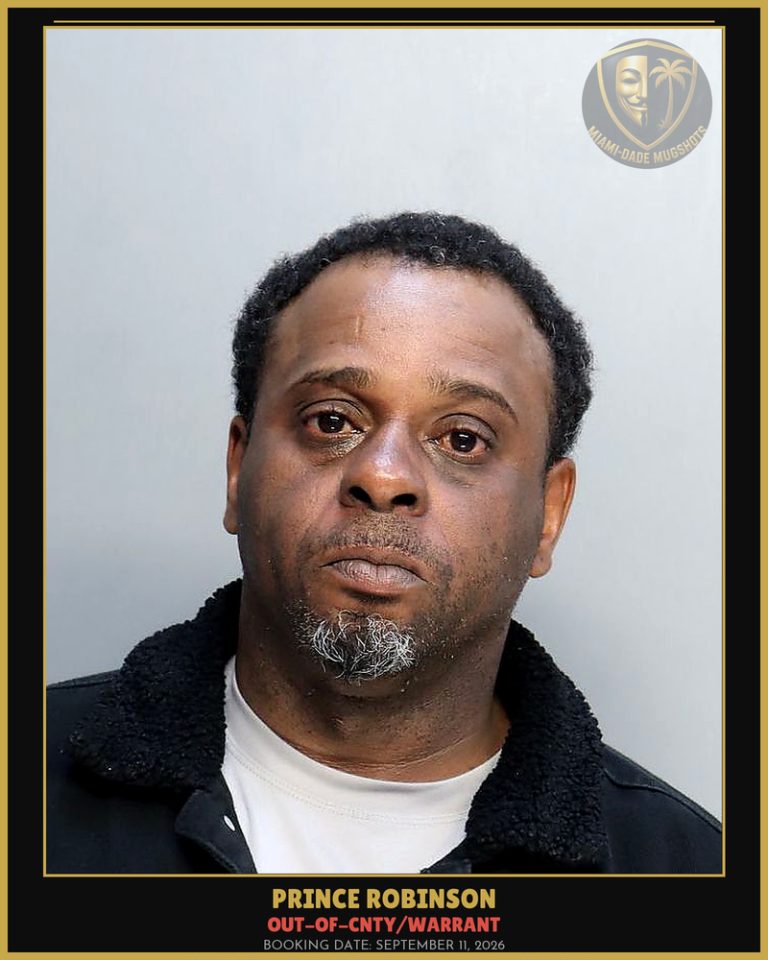 Robinson Prince  Alex Arrested – OUT-OF-CNTY/WARRANT – Miami-Dade County (September 11, 2026)