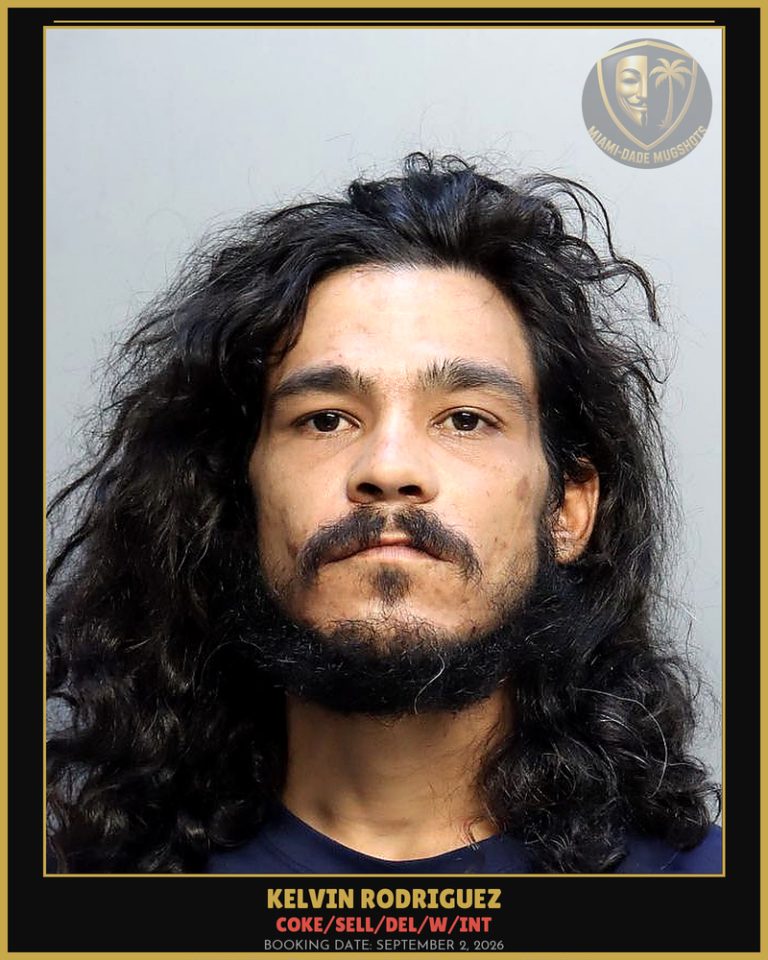 Rodriguez Kelvin Arrested – COKE/SELL/DEL/W/INT – Miami-Dade County (September 2, 2026)