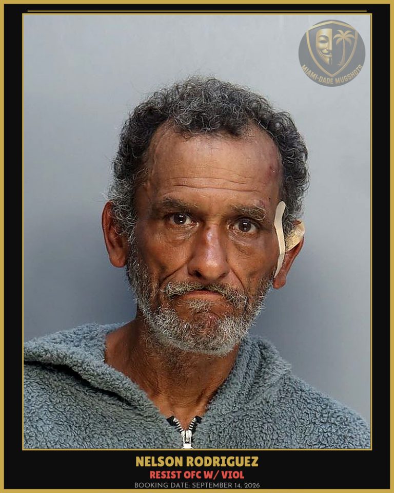 Rodriguez Nelson Arrested – RESIST OFC W/ VIOL – Miami-Dade County (September 14, 2026)