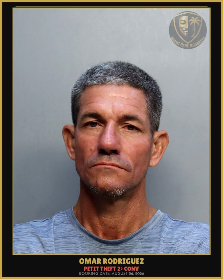 Rodriguez Omar Arrested – PETIT THEFT 2> CONV – Miami-Dade County (August 26, 2026)