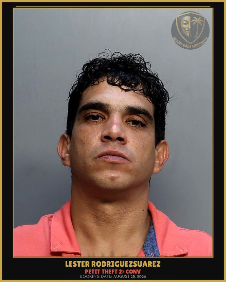 Rodriguezsuarez Lester Arrested – PETIT THEFT 2> CONV – Miami-Dade County (August 28, 2026)