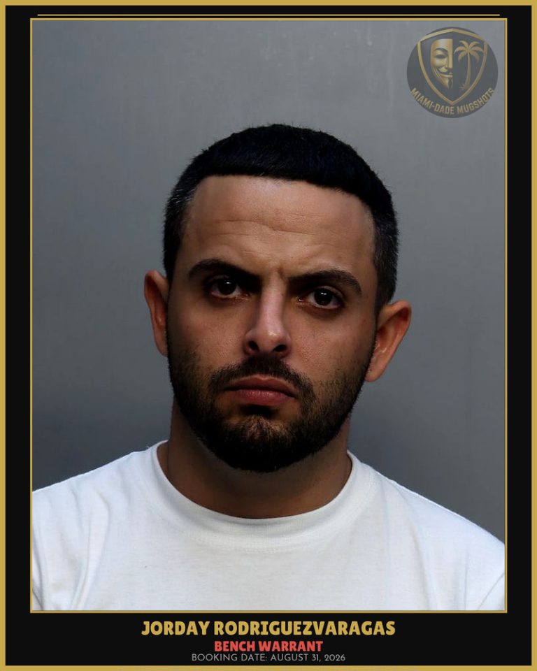 Rodriguezvaragas Jorday Arrested – BENCH WARRANT – Miami-Dade County (August 31, 2026)