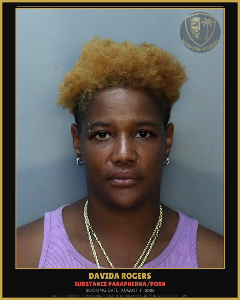 Rogers Davida  Denise Arrested – SUBSTANCE PARAPHERNA/POSN – Miami-Dade County (August 31, 2026)