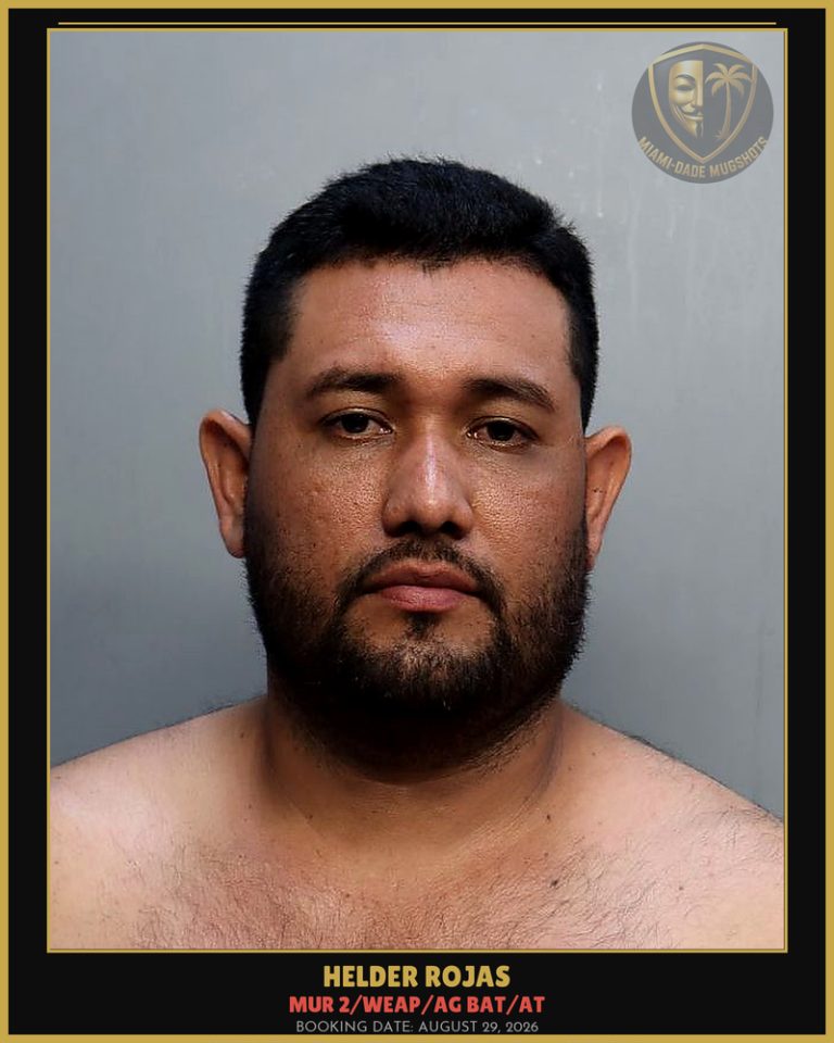 Rojas Helder Jose Arrested – MUR 2/WEAP/AG BAT/AT – Miami-Dade County (August 29, 2026)